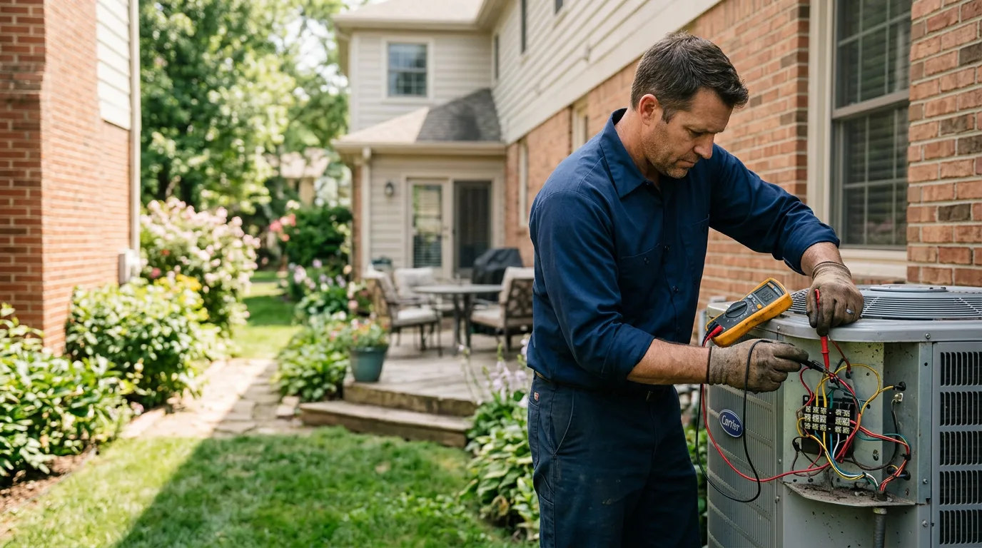 HVAC technician working near De Kalb, TX